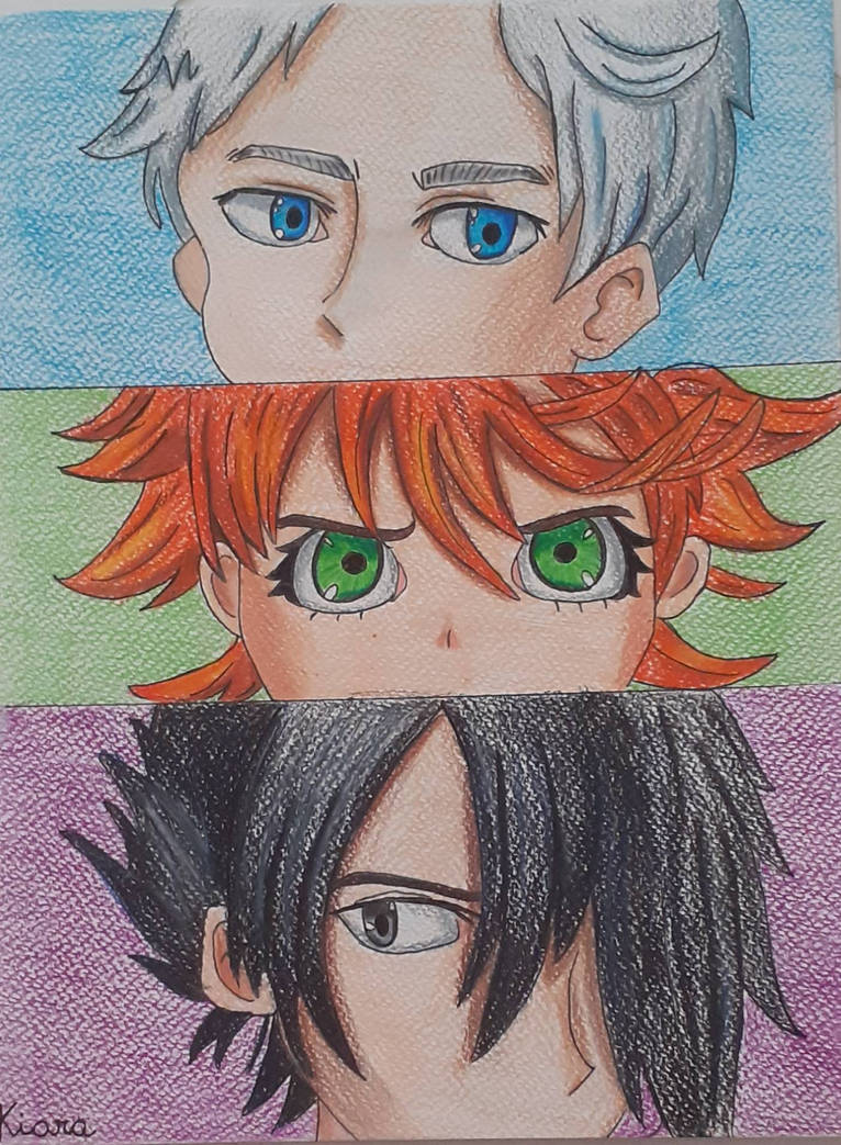 Emma, Ray and Norman from The Promised neverland. by HellMageJas on  DeviantArt