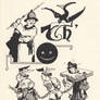 Vintage Book Illustration - Nightingale Mischief
