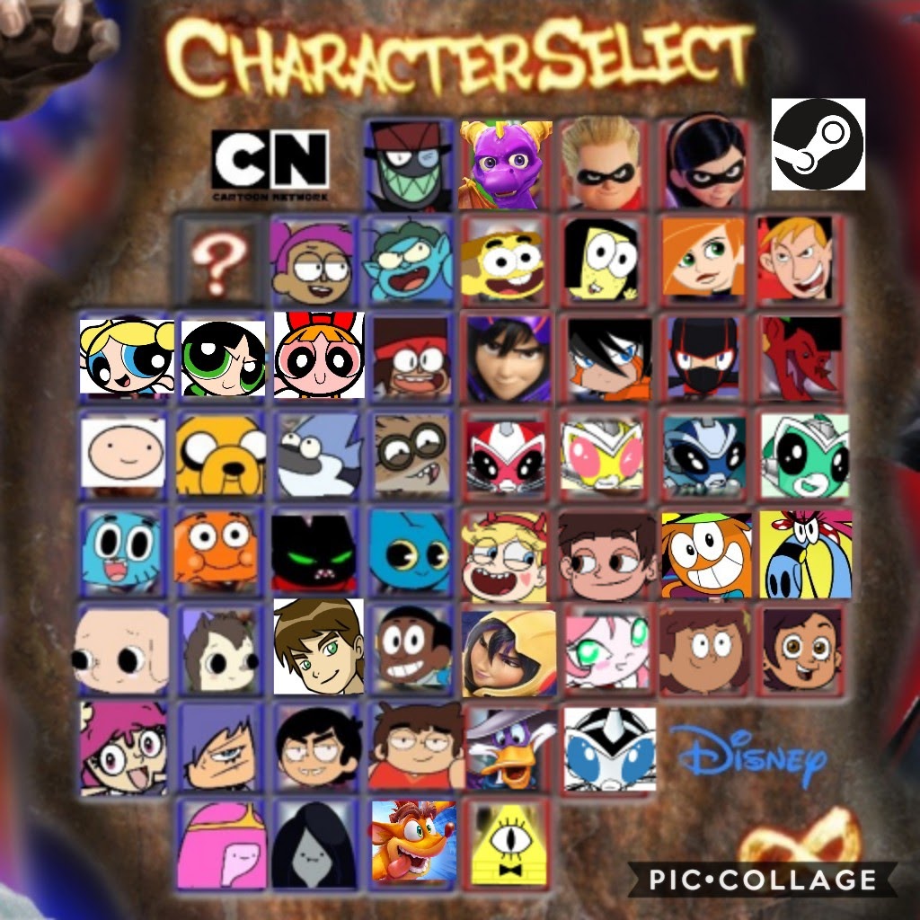 Cartoon Network X Disney Character Select Pc By Chiroboy310 On Deviantart