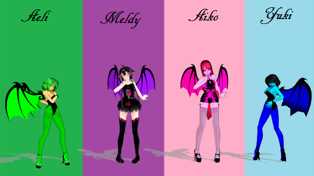 [MMD] Colour Coded {Full succubus set + download}