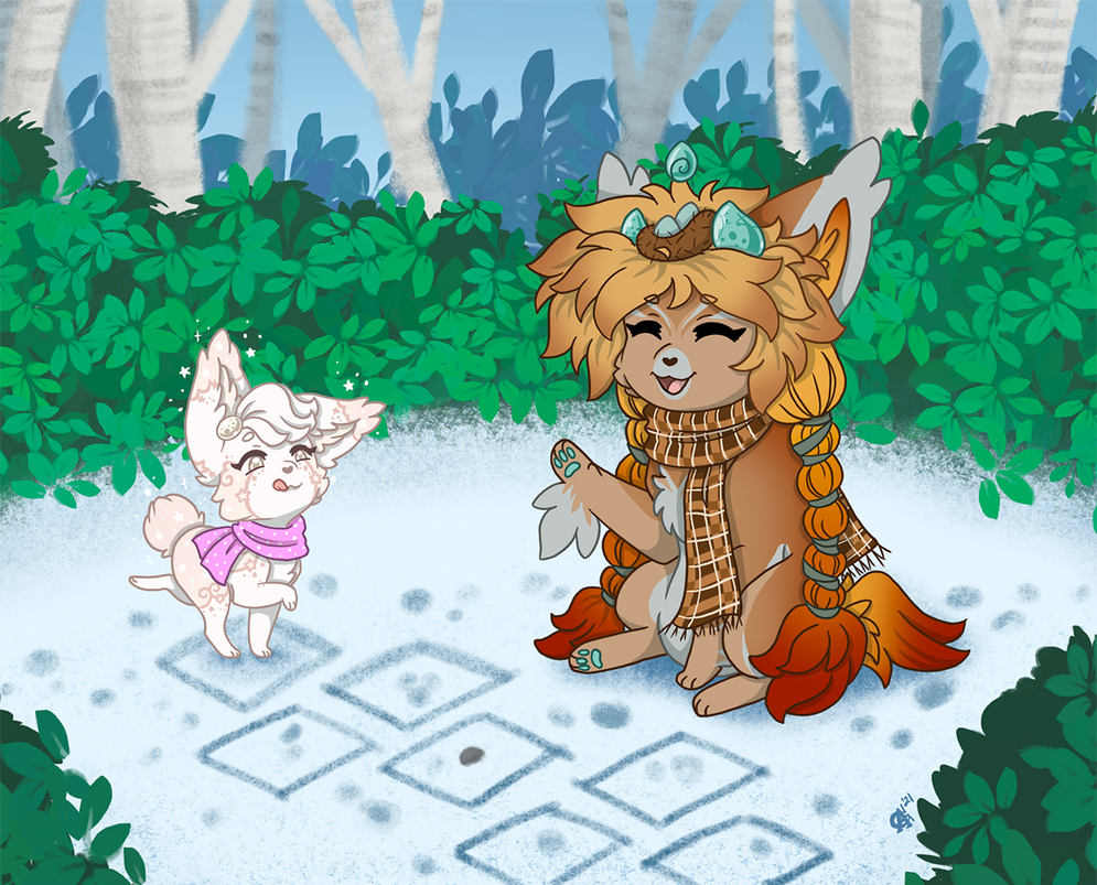 Snow Hop Hop-scotch in the Snow by whimsical-blue on DeviantArt