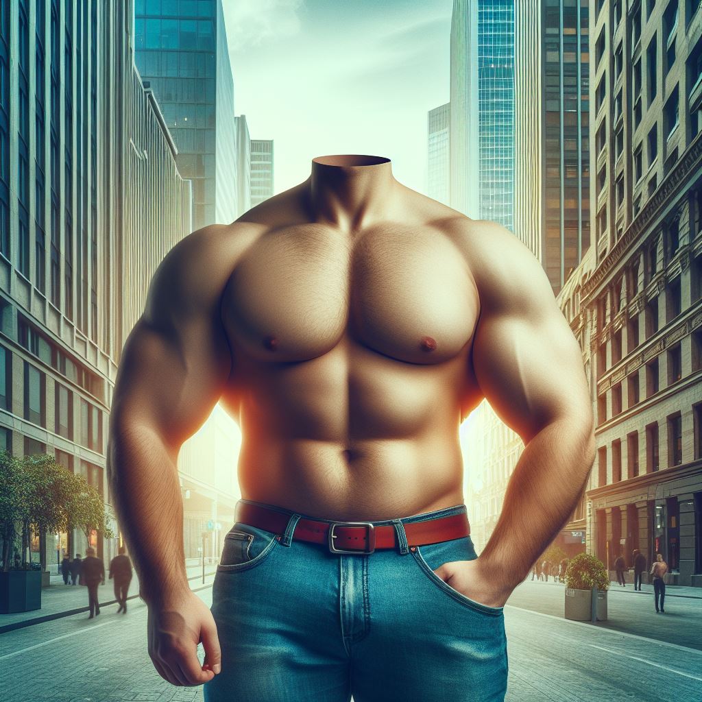 Handless Men Headless larger muscular man by DopplerAI on DeviantArt