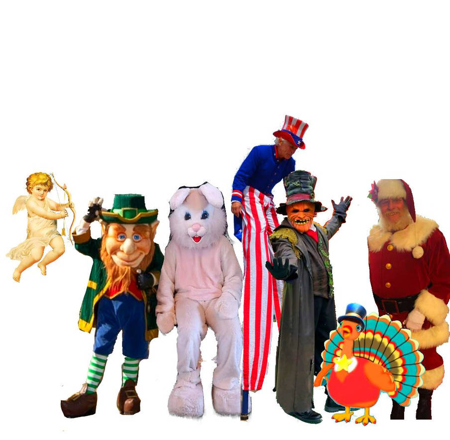 Holiday mascots by dionisiodillard123 on DeviantArt