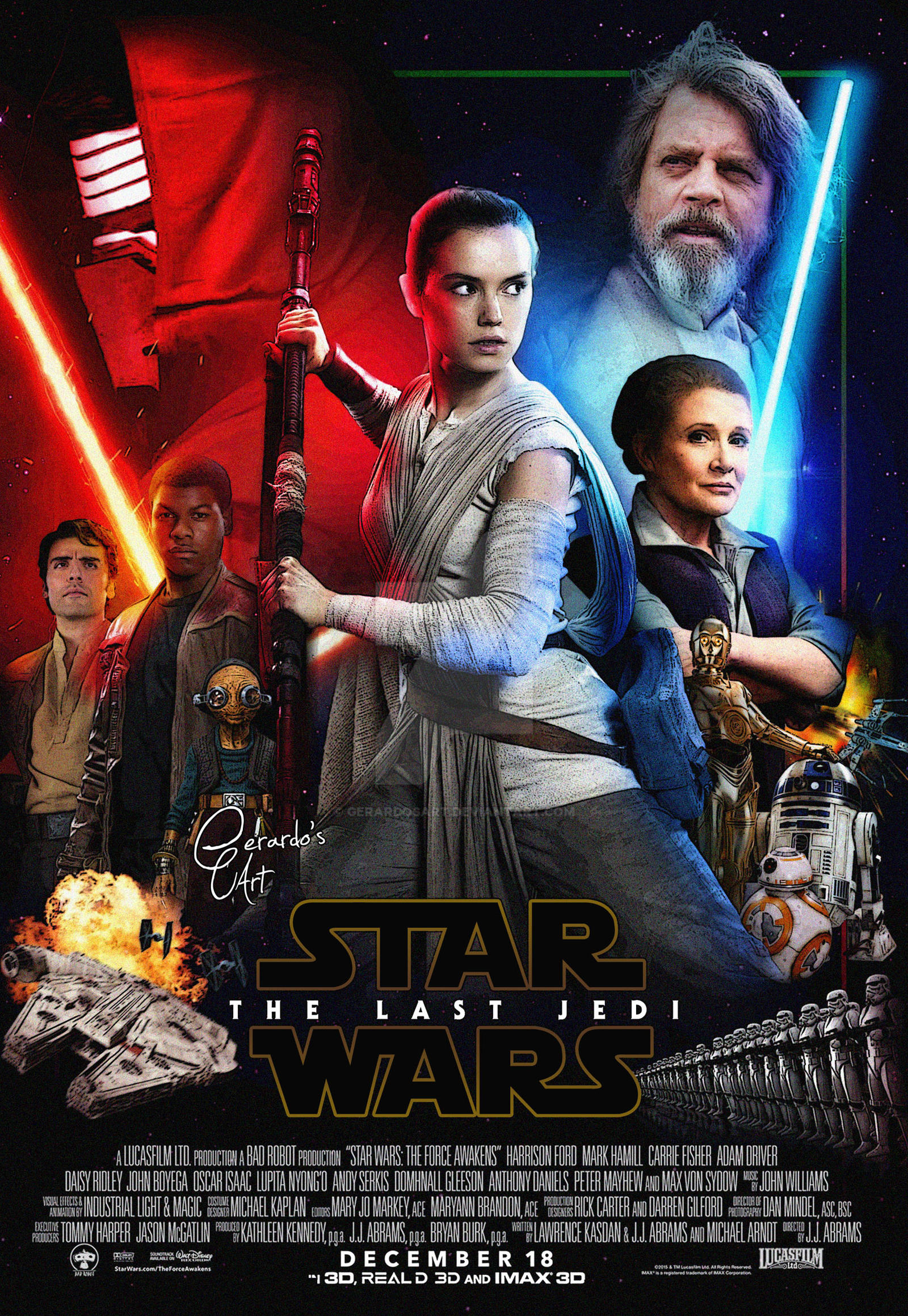 Star Wars The Last Jedi Poster by GerardosArt on DeviantArt Star Wars The Last Jedi Poster by GerardosArt on DeviantArt