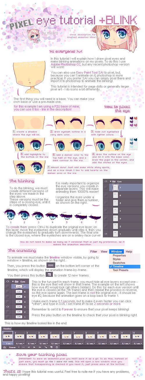 Pixel eye tutorial + Blinking by miiaro on DeviantArt