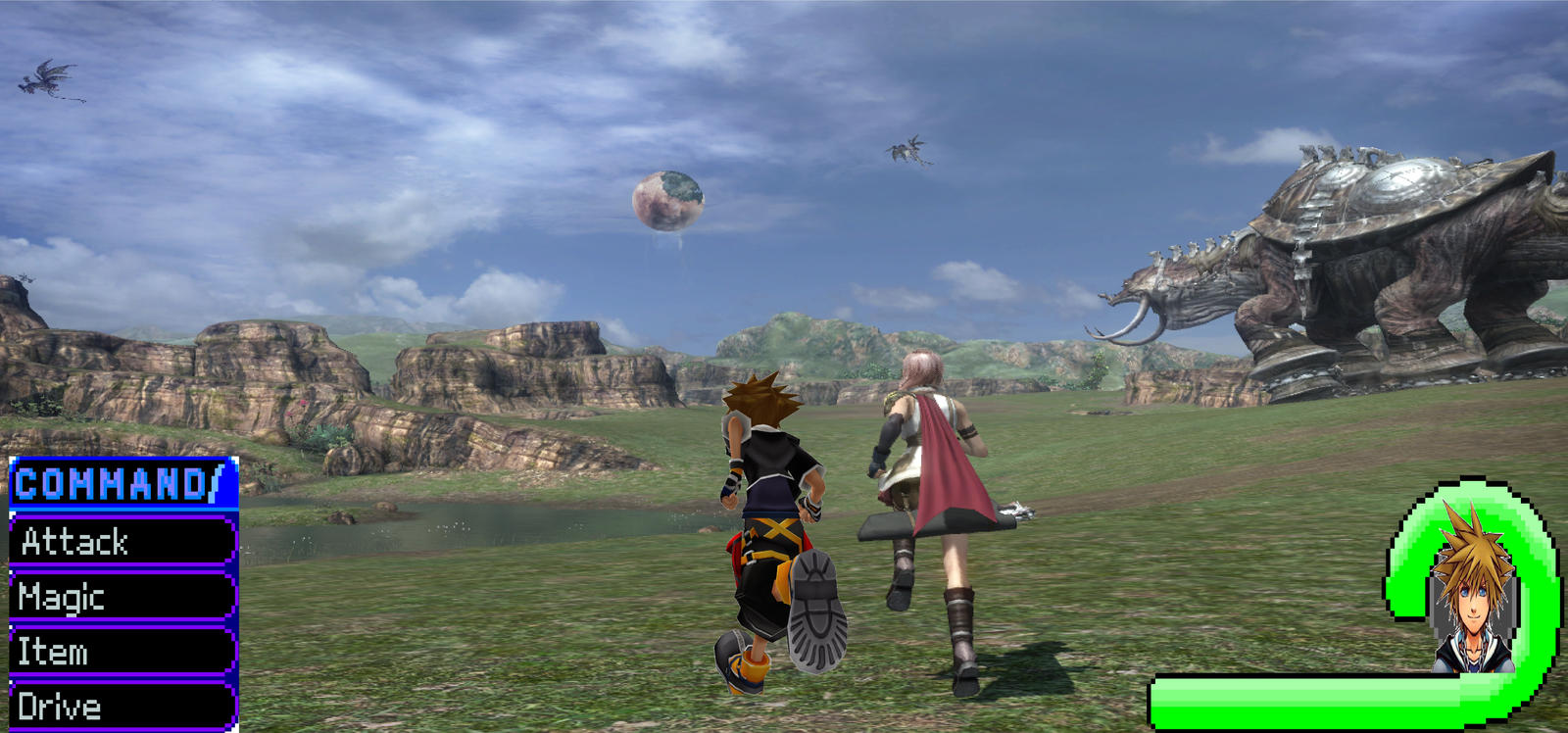 Sora is in Grand Pulse with Lightning Farron