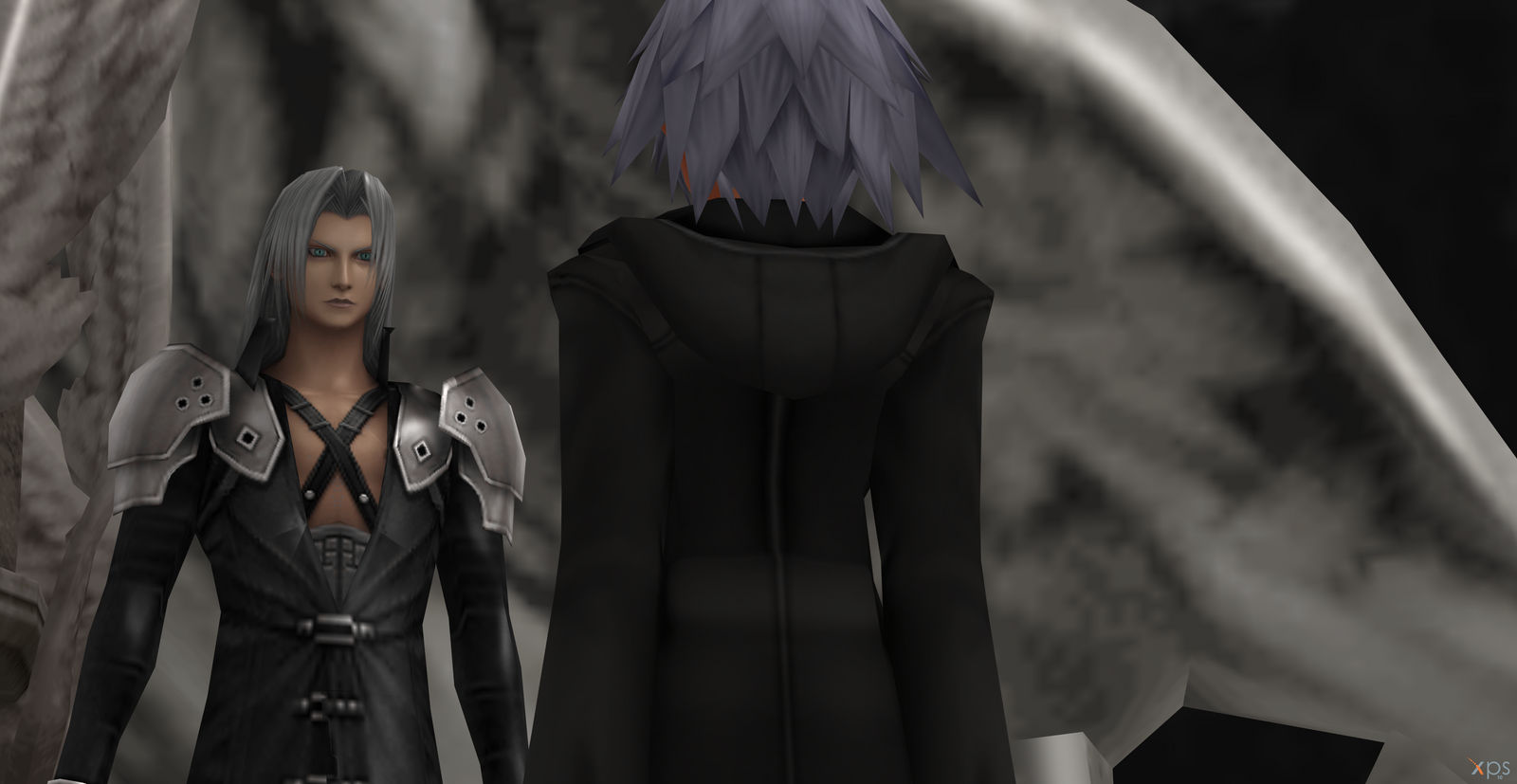 Riku and Sephiroth