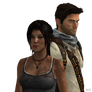 Lara Croft and Nathan Drake