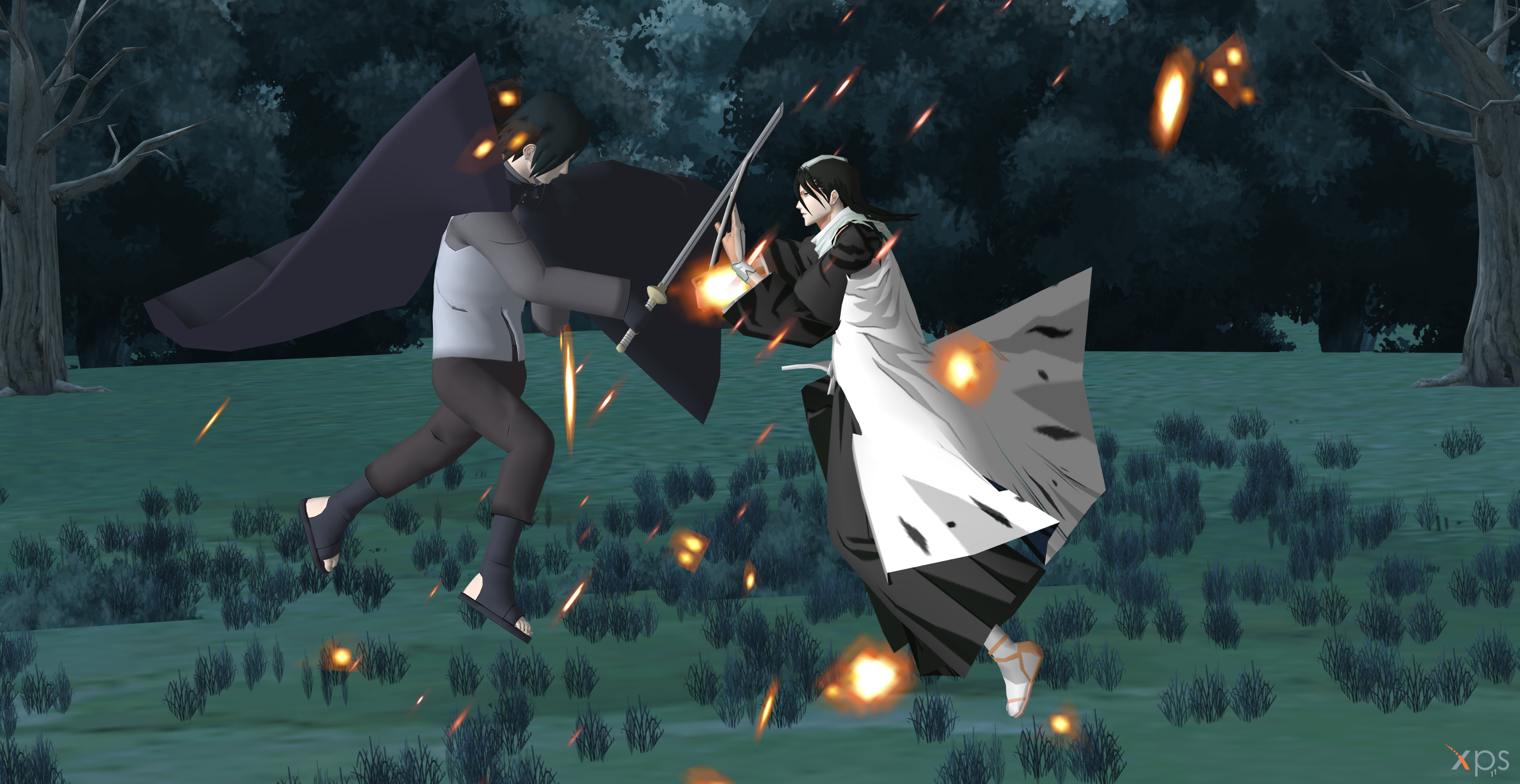 Naruto Vs Bleach!!!!! Sasuke vs Byakuya Round 5