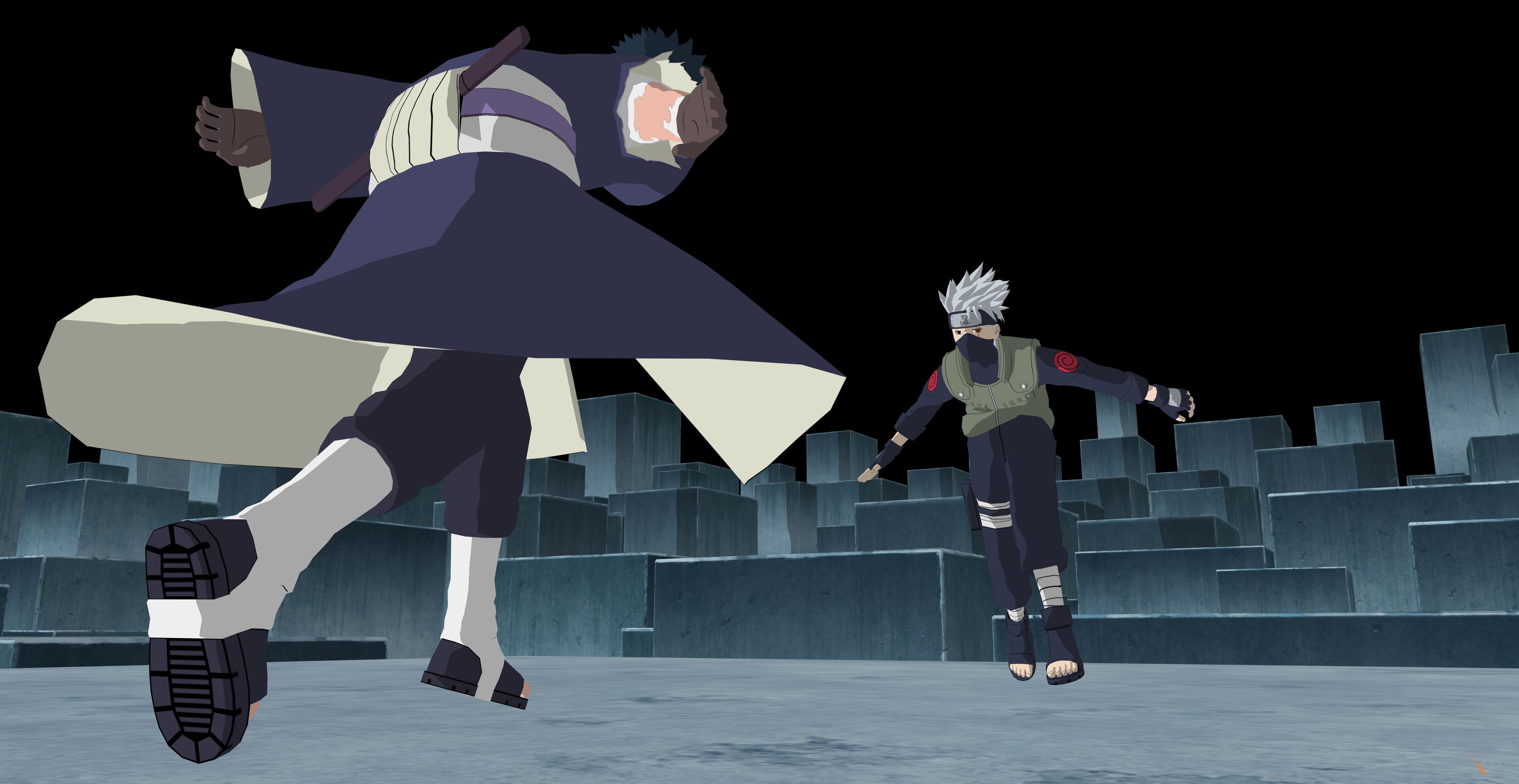 Kakashi vs Obito by w35l3y on DeviantArt