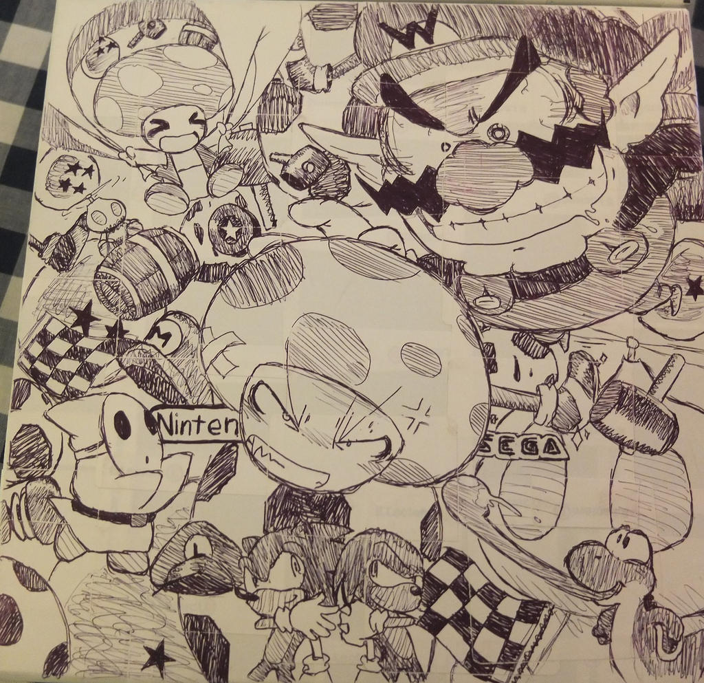 Two siblings draw video game-related stuff by AKHTS