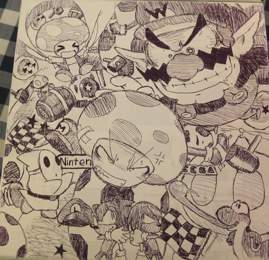 Two siblings draw video game-related stuff by AKHTS