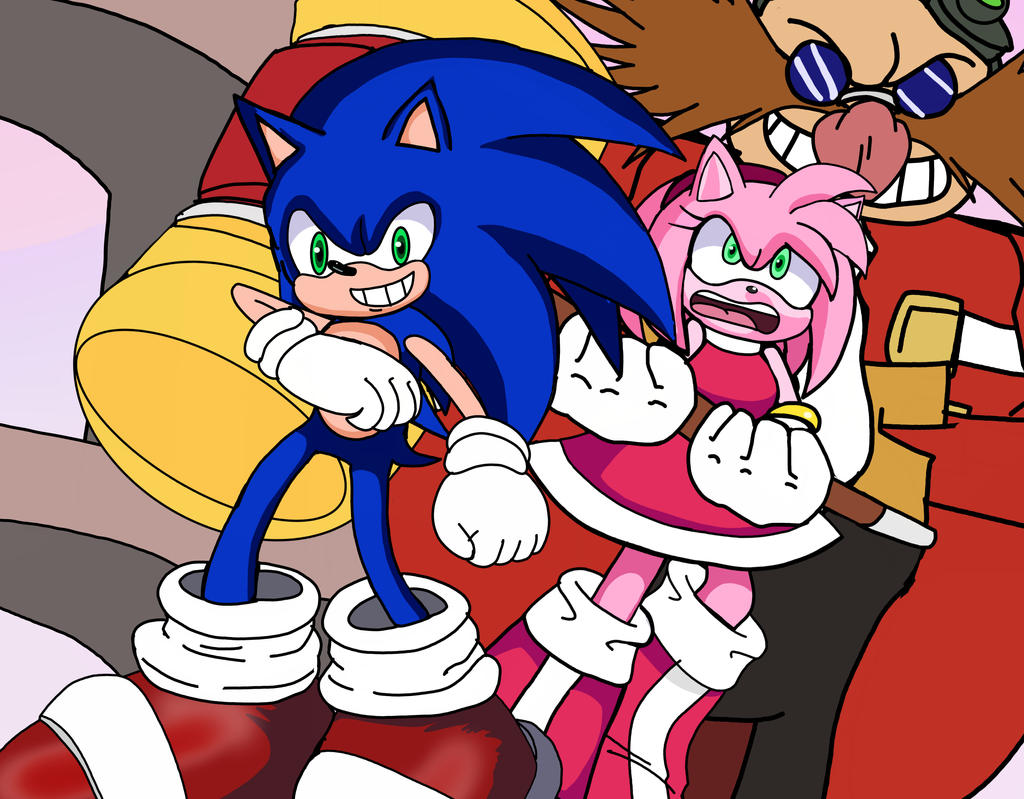 Sonic and Amy VS DeviantArt