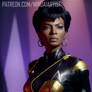 Nyota Uhura in gold and black