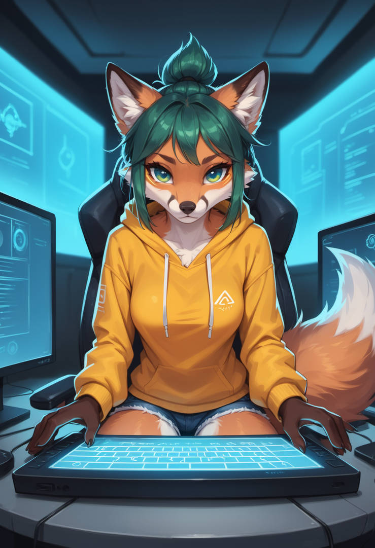 Fox Computer Fox: Computer Geek by Deus-Ir on DeviantArt