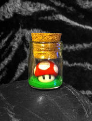 Mushroom in a Bottle Ornament