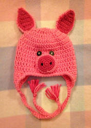 Crocheted Piggy Hat