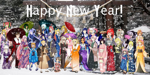 Vocaloid Collaboration: New Year Kimonos