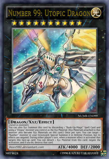 yugioh 99 number cards 99: Utopic Dragon - Secret Rare ULTRA RARE FULL ART PULLED!!