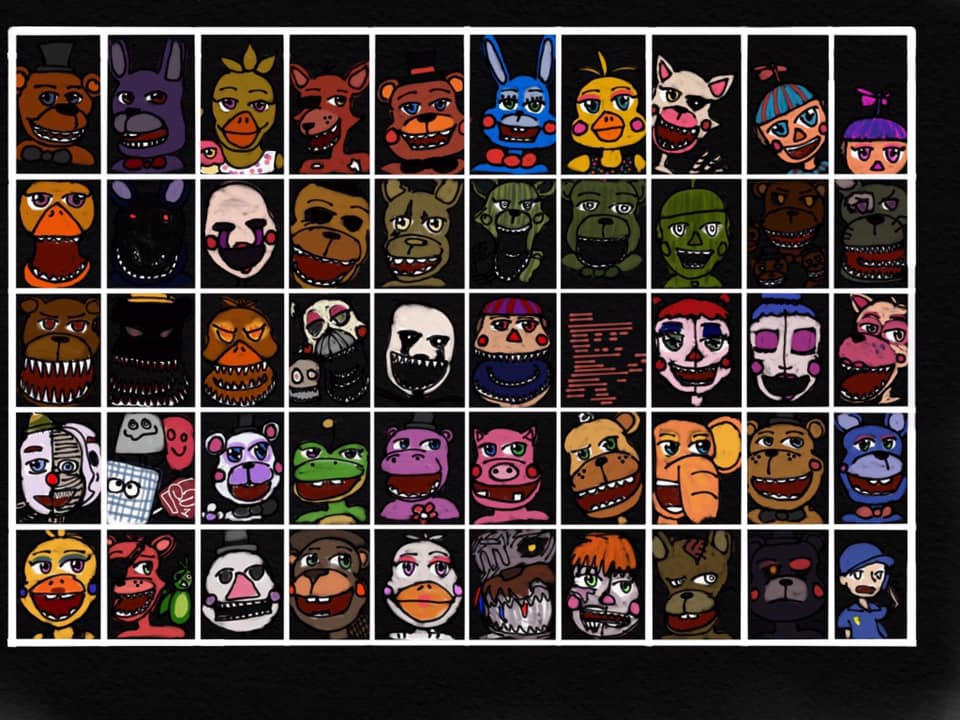 FNAF Ultimate Custom Night Roster by thefireydefiant99 on DeviantArt