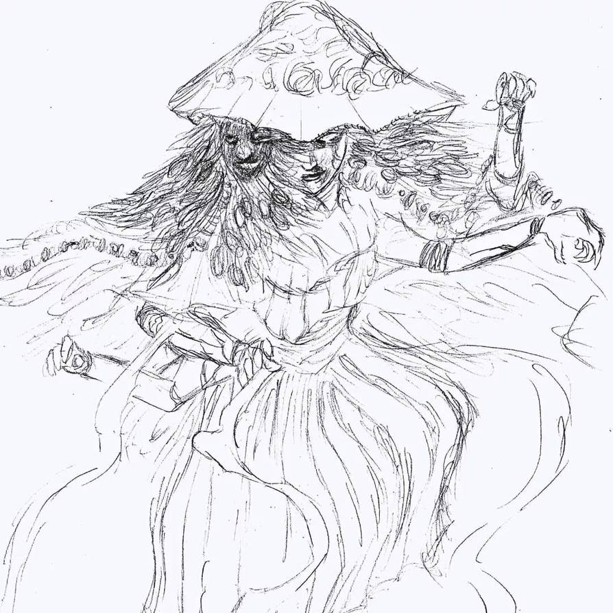 ranni the witch, tarnished, and warrior (elden ring) drawn by