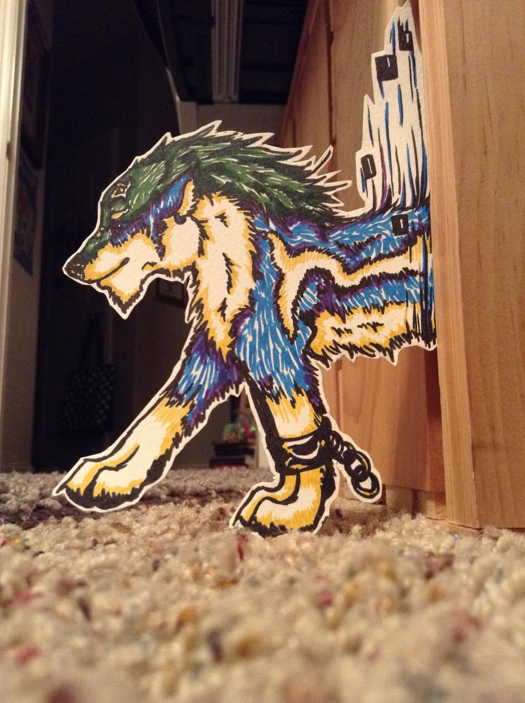 Paper child wolf link