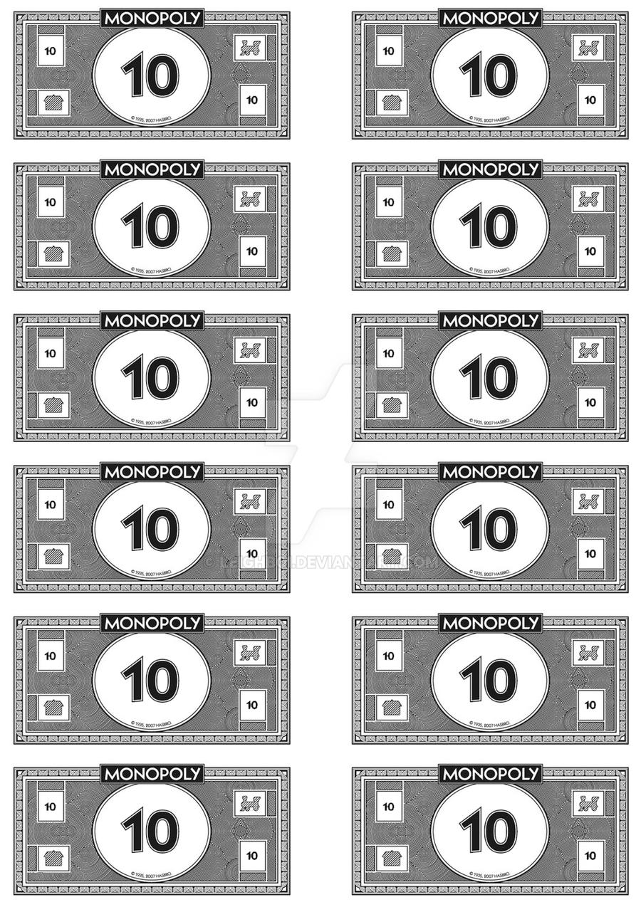 Monopoly Money 10's by Leighboi on DeviantArt