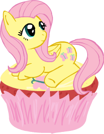 Fluttershy Cupcake
