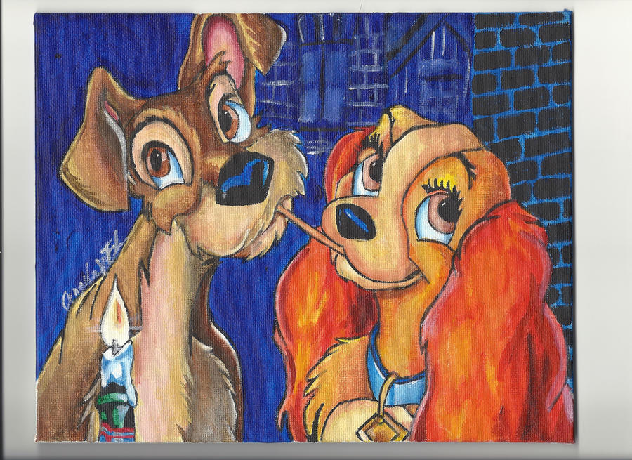 Lady and the Tramp Kiss by Almalphia on DeviantArt