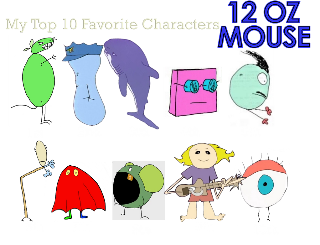 My Top 10 Favorite Characters from 12 OZ Mouse by banielsdrawings on ...