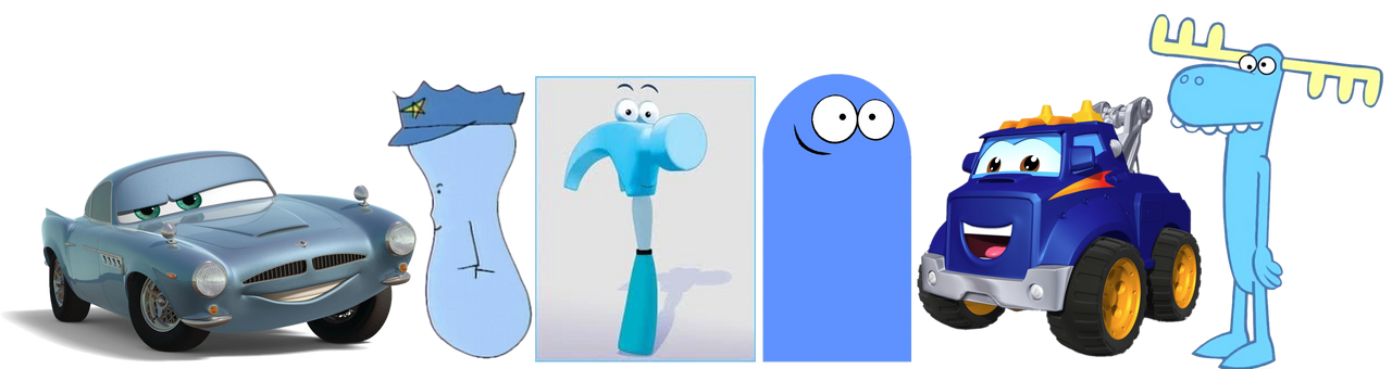 6 Blue Characters I like by banielsdrawings on DeviantArt