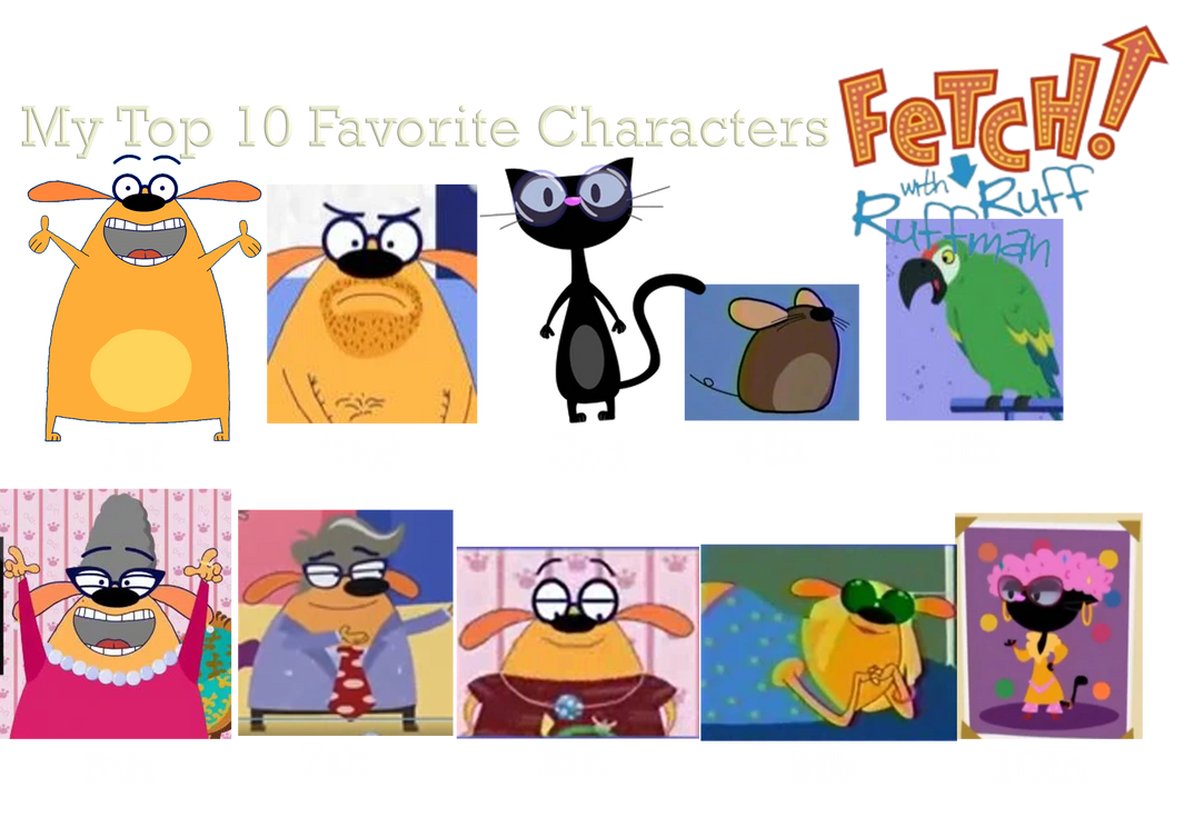 My Top 10 Favorite Characters Fetch with Ruffman by banielsdrawings on ...
