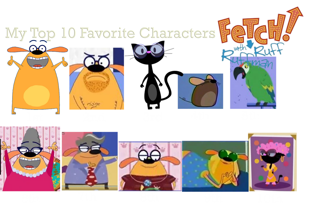 My Top 10 Favorite Characters Fetch with Ruffman by banielsdrawings on ...