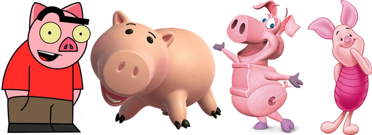 Two Character Pigs 4 Pig Characters I like by banielsdrawings on DeviantArt