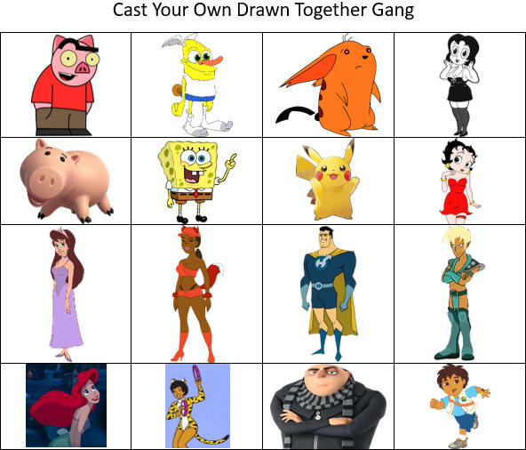 Drawn Together Names My Drawn Together Gang by banielsdrawings on DeviantArt