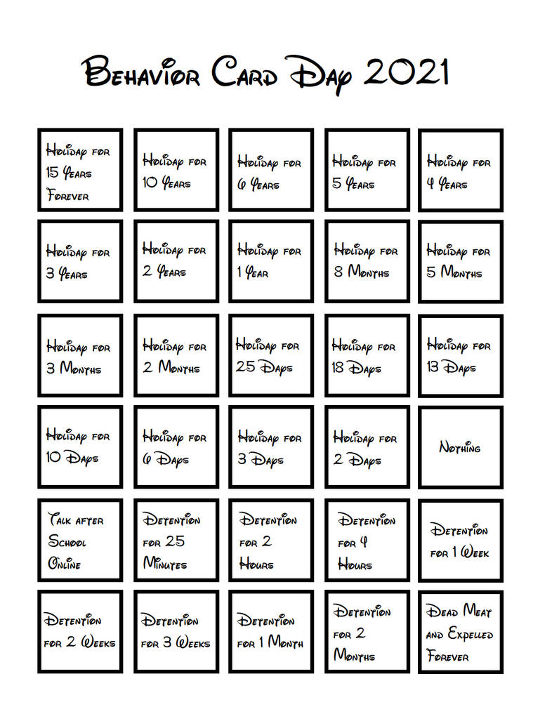 Behavior Card Day 2021 (Color Based) by MarthaSatriyoArts on DeviantArt