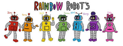 Rainbow Robots the City of Gabbaland
