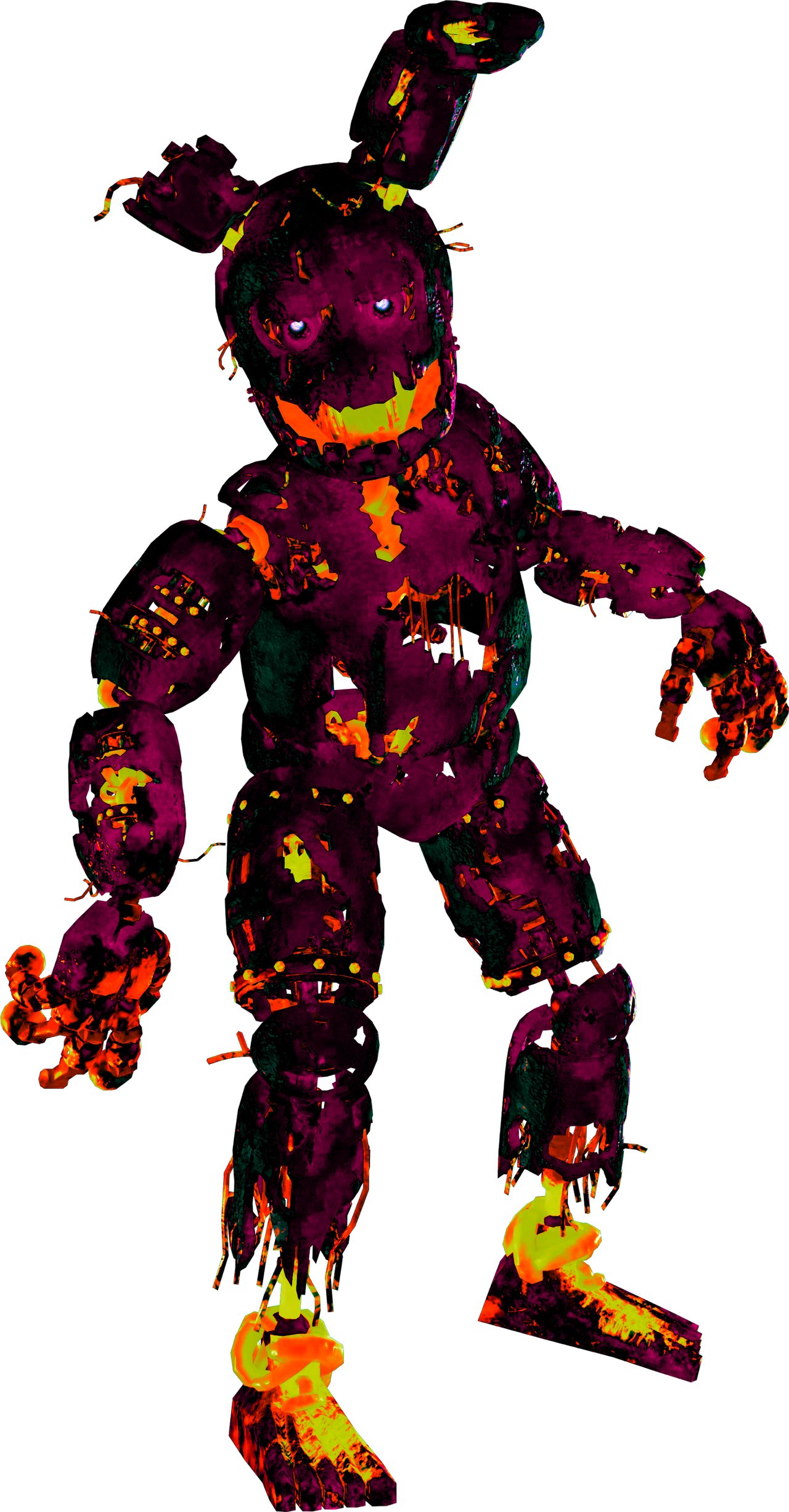 Purple gas flaming springtrap by dinodanfan2009 on DeviantArt