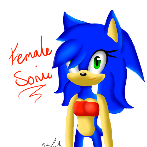 Female Sonic By Deethehedgehog On Deviantart