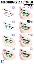 Coloring eyes tutorial in sai