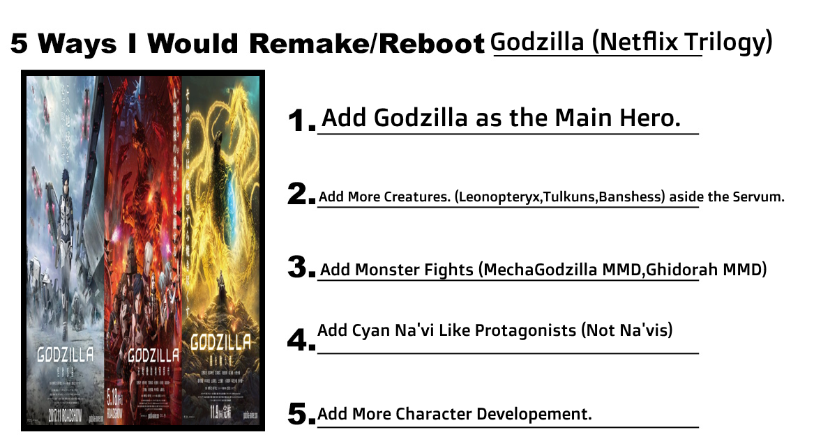 5 Way I Would Remake Godzilla Anime Trilogy.