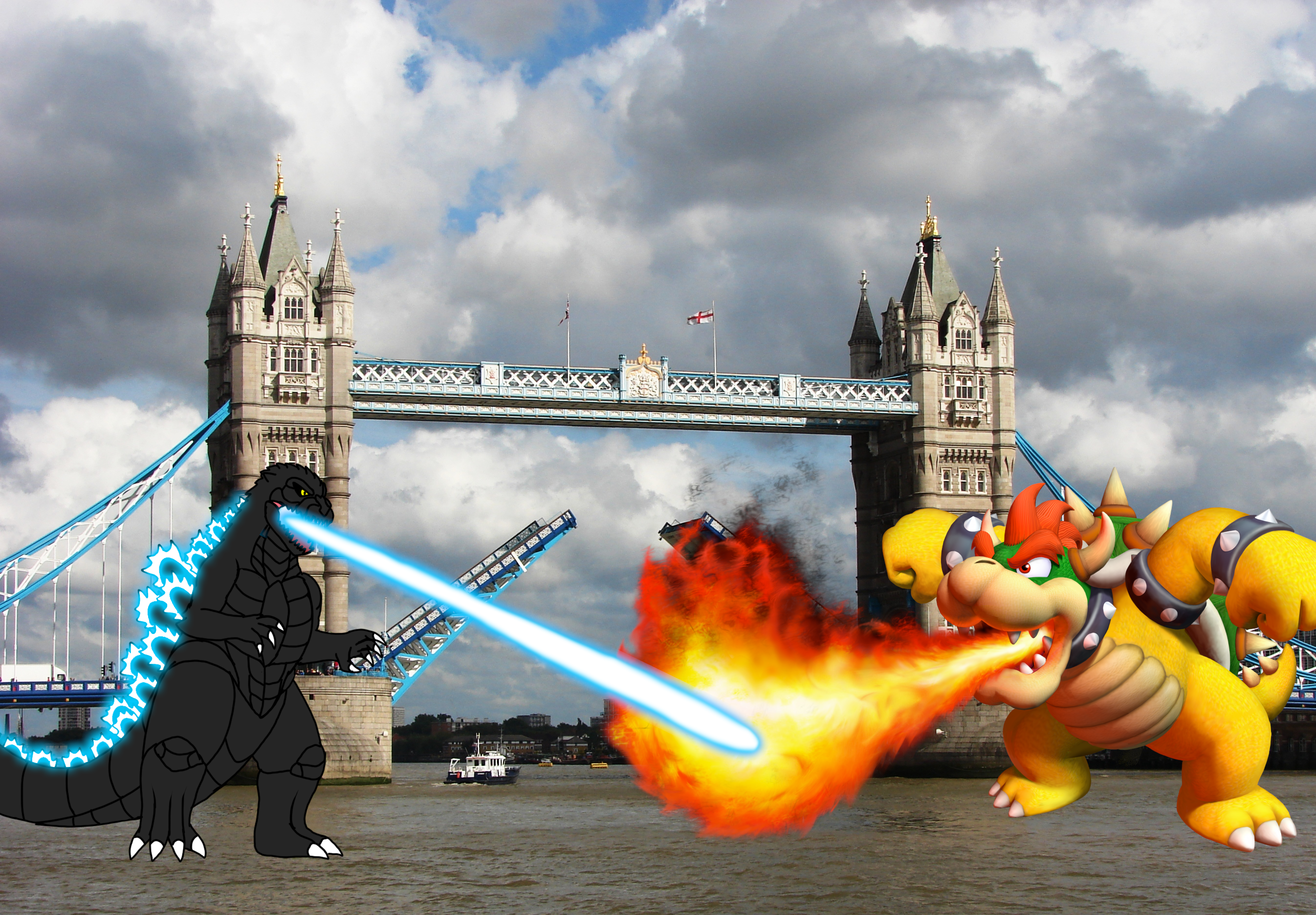 Godzilla vs Bowser