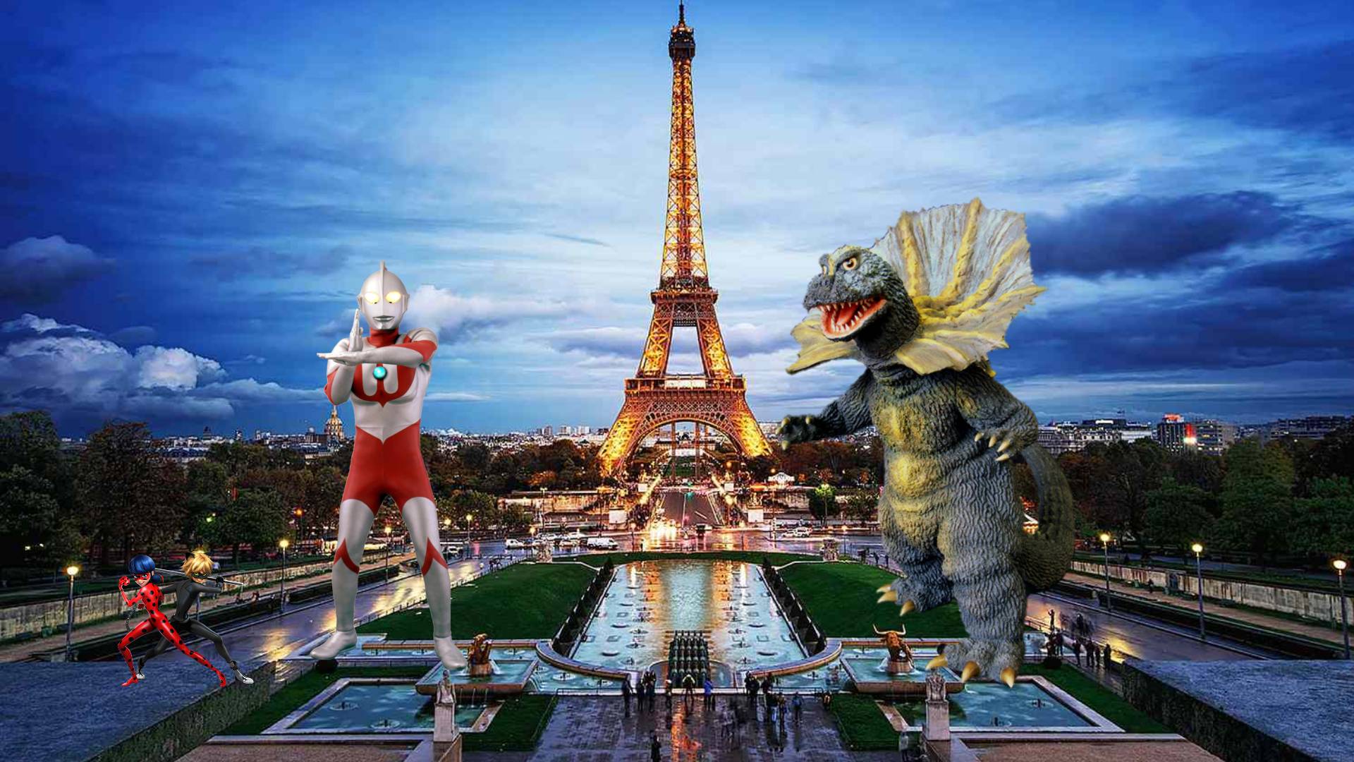 Ultraman and Ladybug and Cat Noir vs Jirahs