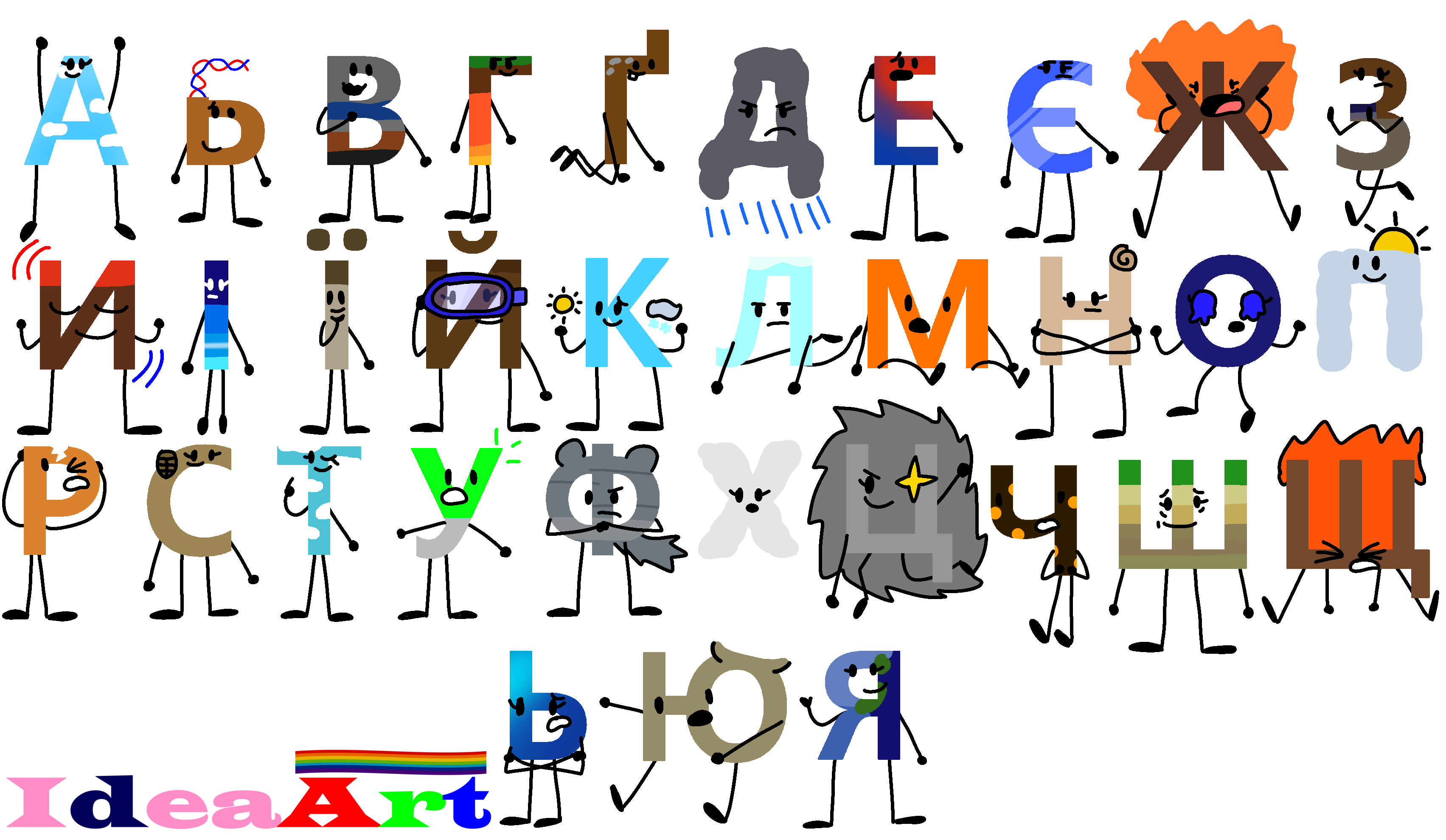 Japanese, Ukrainian, and Turkmen Alphabet Lore! :D : r/alphabetfriends