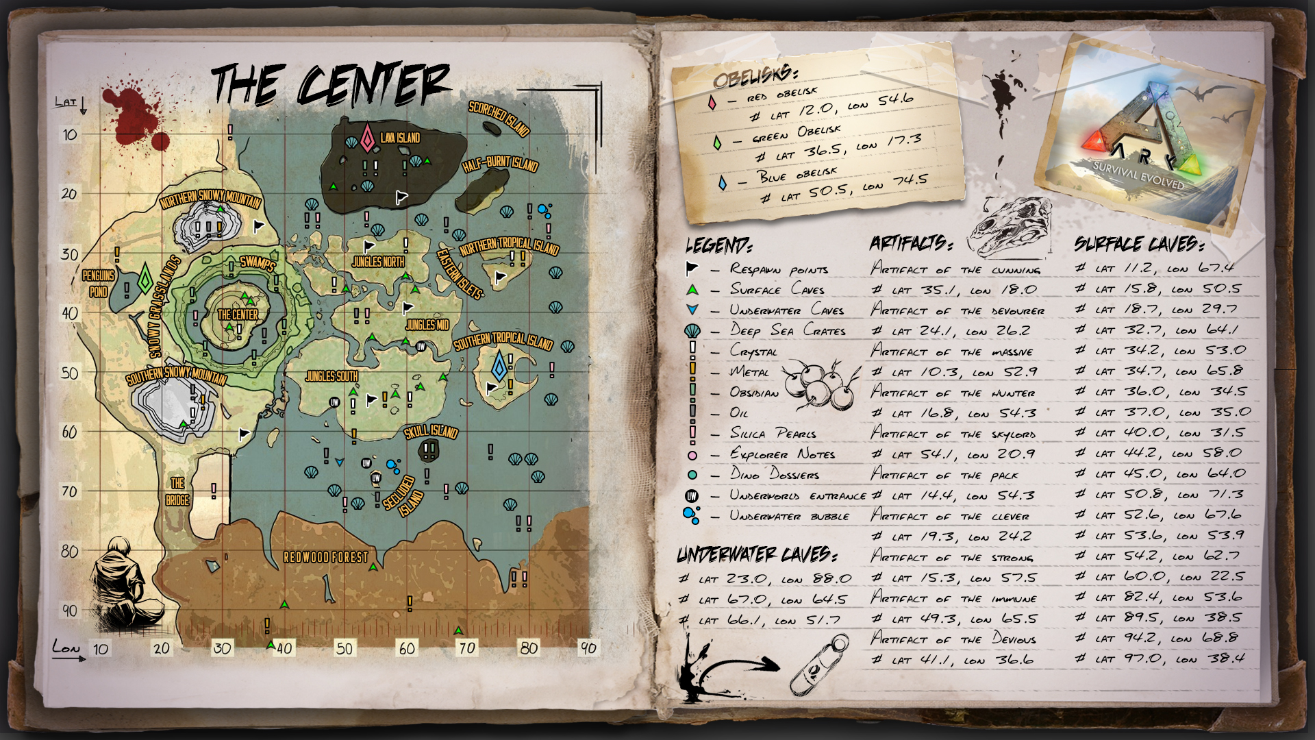 The Center Map For Ark Survival Evolved By Elderwraith On Deviantart