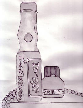 Ramune Japanese Soda Bottle