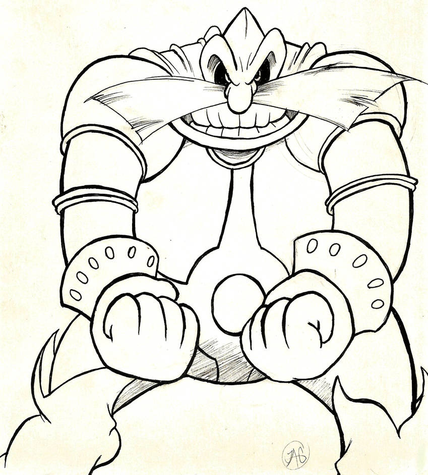 Robotnik - Sonic the Comic/AoStH (Inktober) by JustinGreene