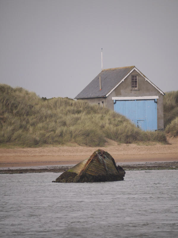 boathouse with the blue door