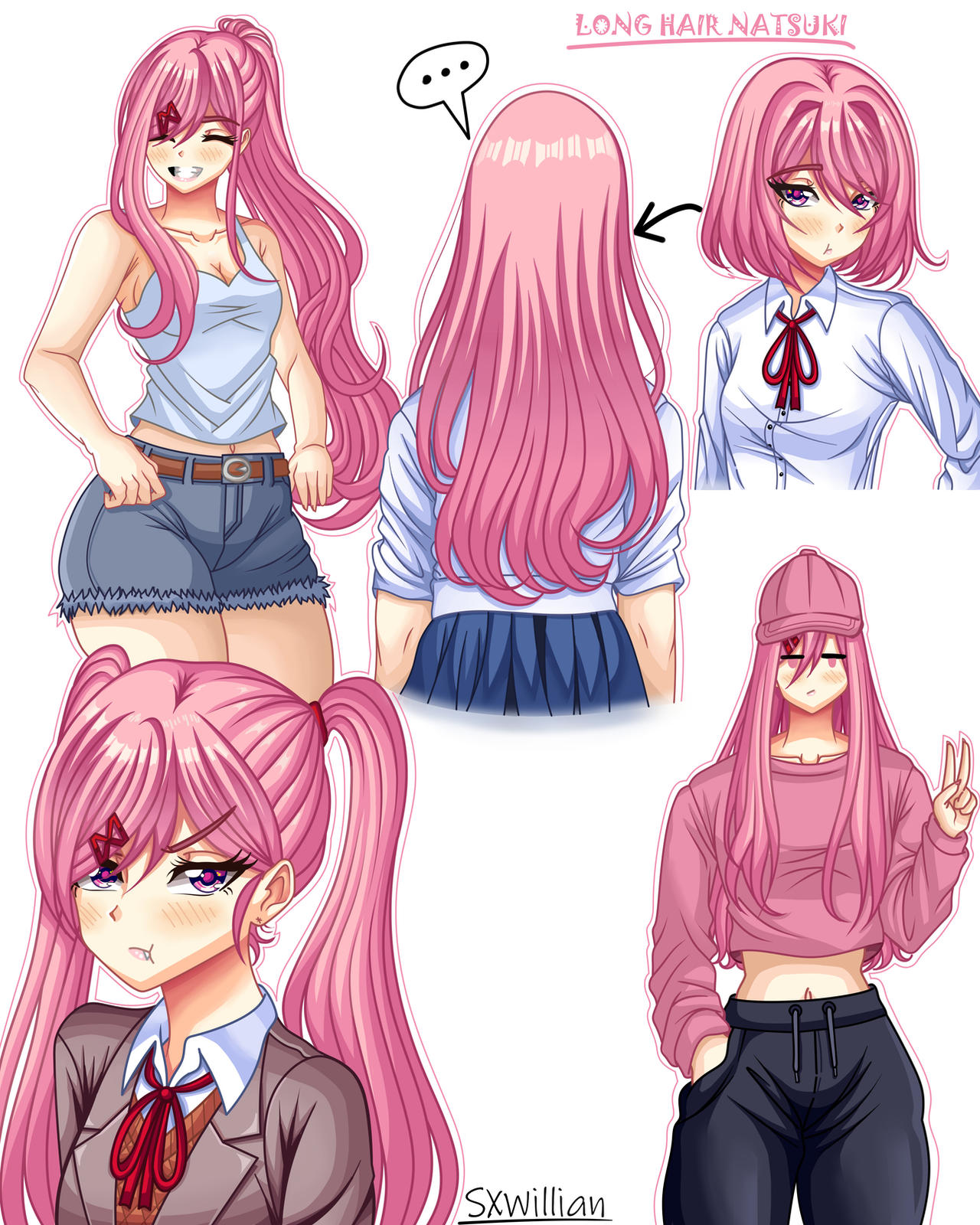 Long Hair Natsuki DDLC Fanart By WillianXS On DeviantArt long-hair-natsuki-ddlc-fanart-by-willianxs-on-deviantart