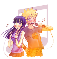 Singing Duo - NaruHina -colored-